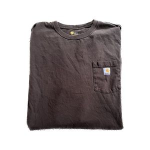 Carhartt Original Fit Brown Short Sleeve Work Pocket T Shirt Size 4XL